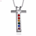 New Arrival Rainbow Gay Pride Stainless Steel Pendant Necklace